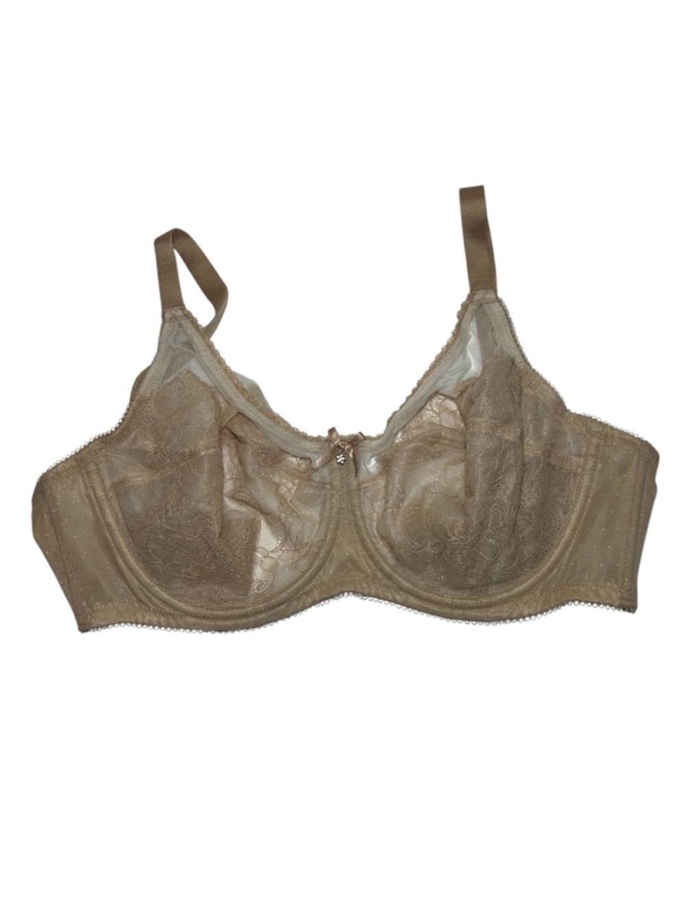 Wacoal unlined Tan Lace Underwire Bra in Taupe 34DD